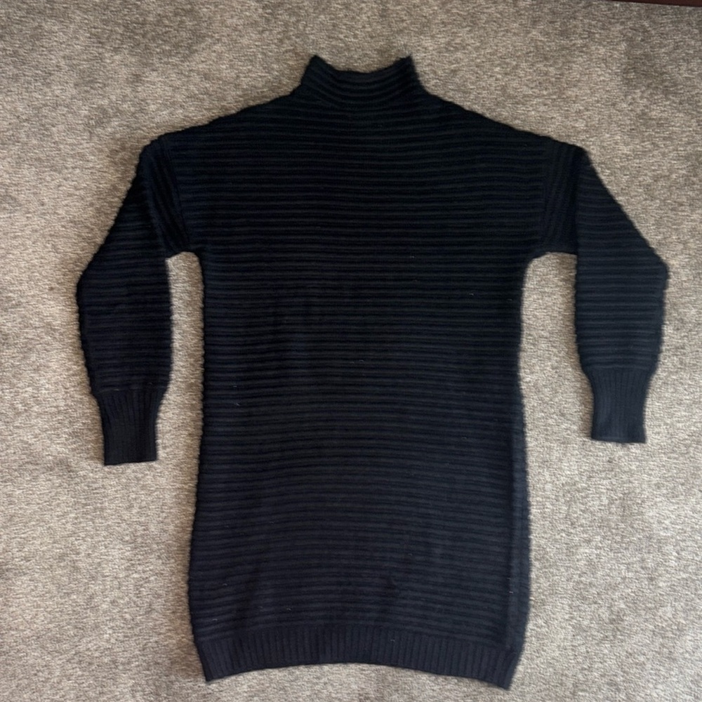 NWB Jessica Simpson ribbed black sweater dress small - Picture 5 of 7